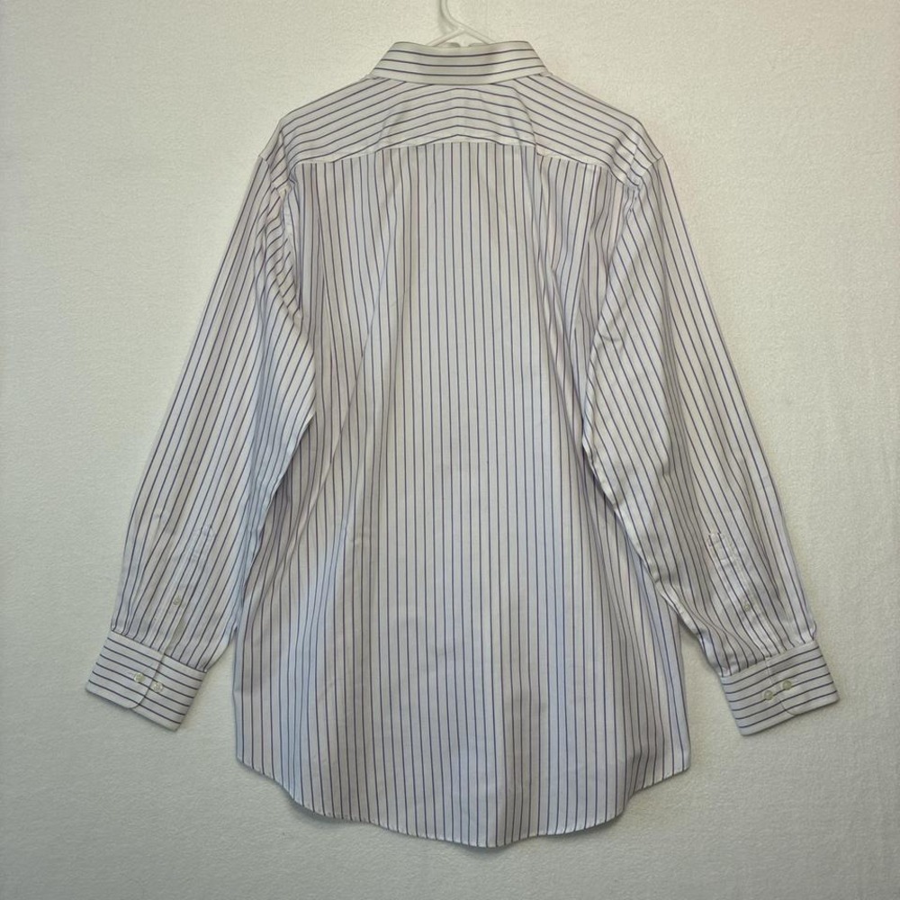 Enro white and purple striped long sleeve dress shirt NWT size 16 1/2 33-35 - Picture 2 of 5